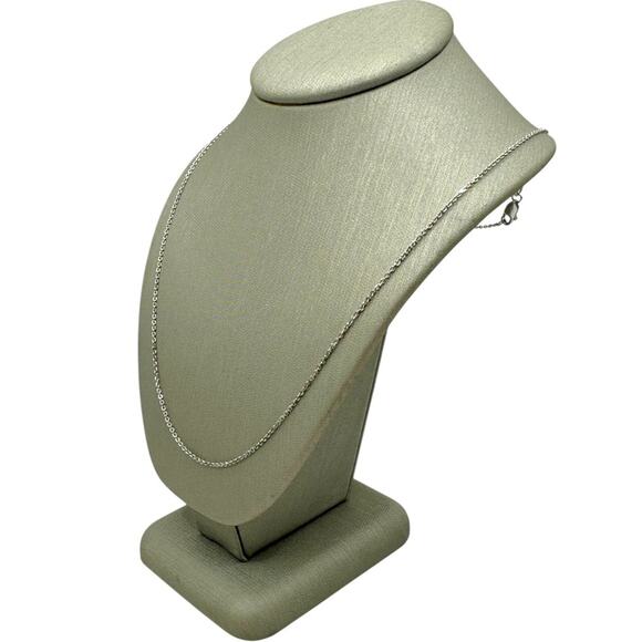 14K White Gold Mini Cable Link Chain (16935) - Picture 3 of 6
